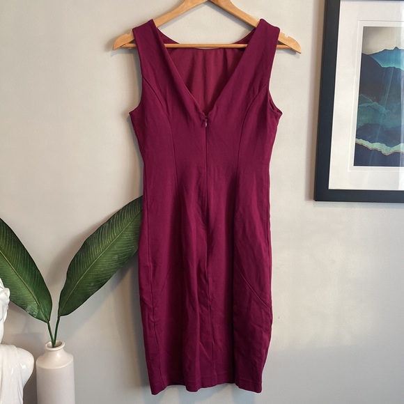 Berry Stretch Sheath Dress - Picture 3 of 11